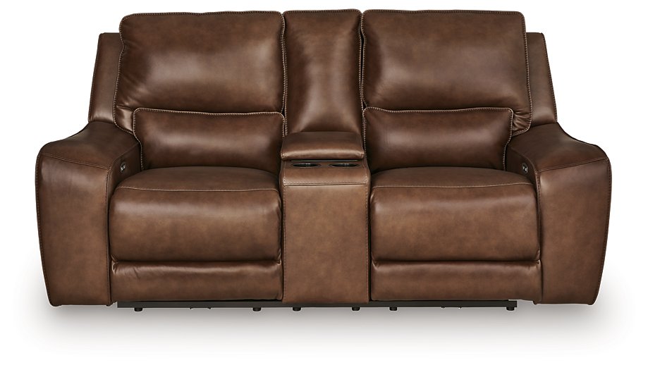 DeepWakes Power Reclining Loveseat with Console - Ideal Furniture (Fresno,CA) 
