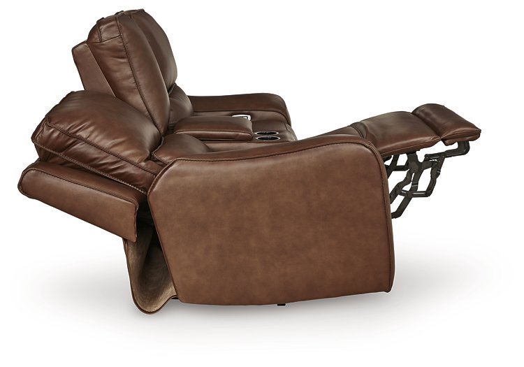 DeepWakes Power Reclining Loveseat with Console - Ideal Furniture (Fresno,CA) 