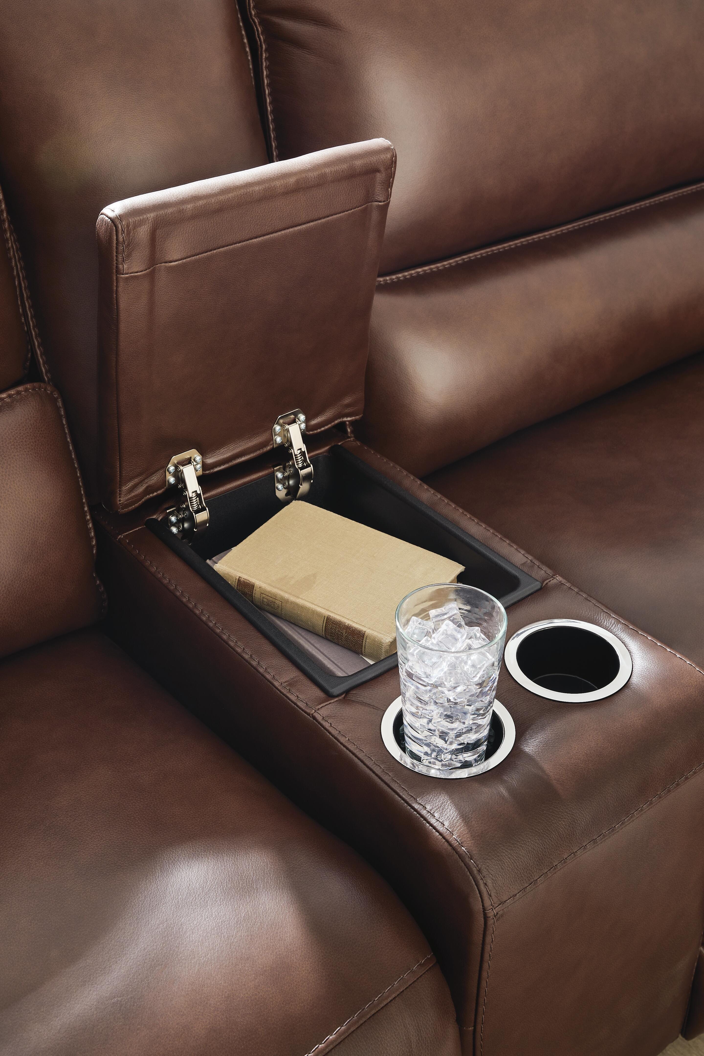 DeepWakes Power Reclining Sectional with Chaise - Ideal Furniture (Fresno,CA) 