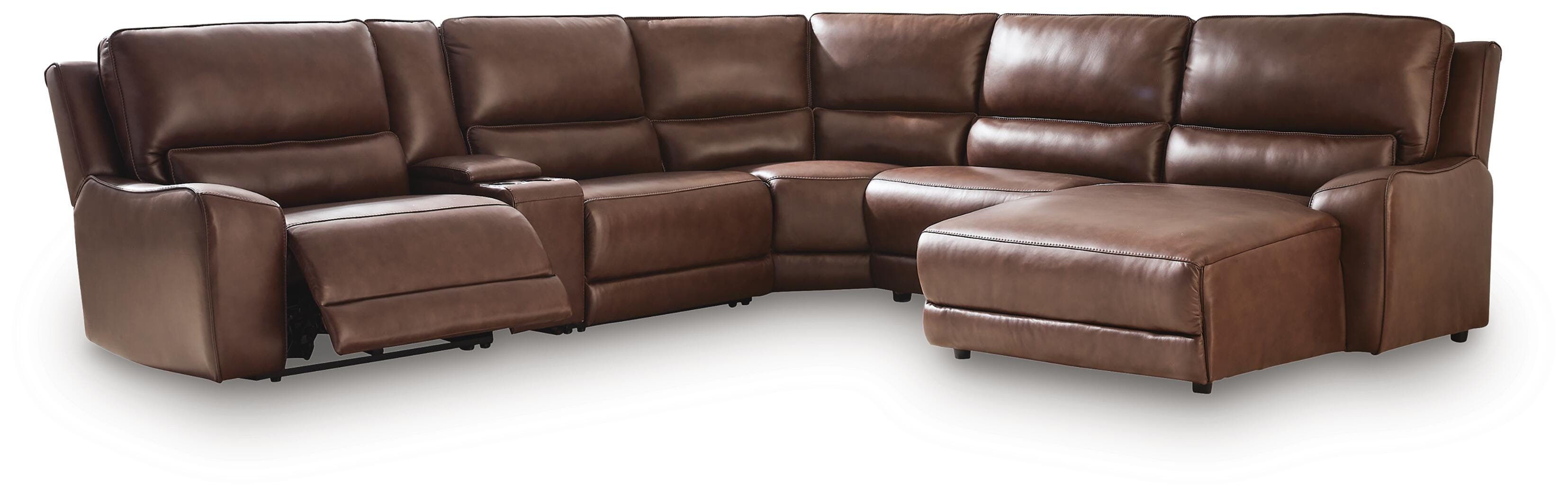 DeepWakes Power Reclining Sectional with Chaise - Ideal Furniture (Fresno,CA) 