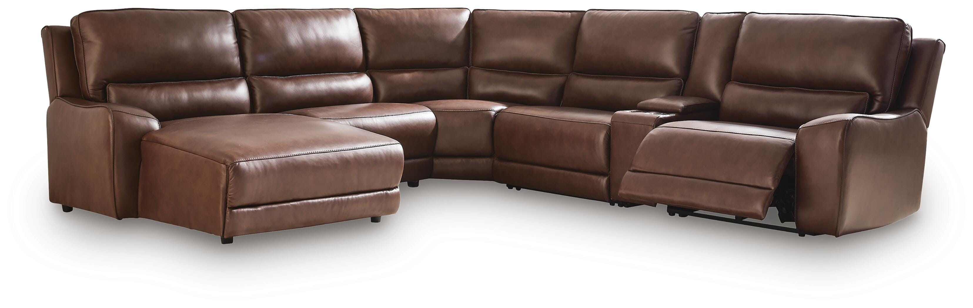 DeepWakes Power Reclining Sectional with Chaise - Ideal Furniture (Fresno,CA) 