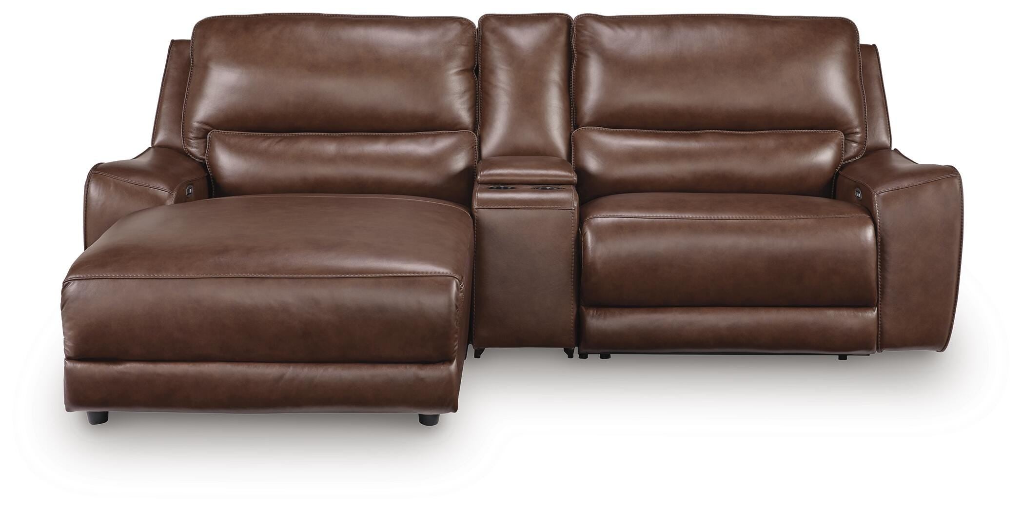 DeepWakes Power Reclining Sectional with Chaise - Ideal Furniture (Fresno,CA) 