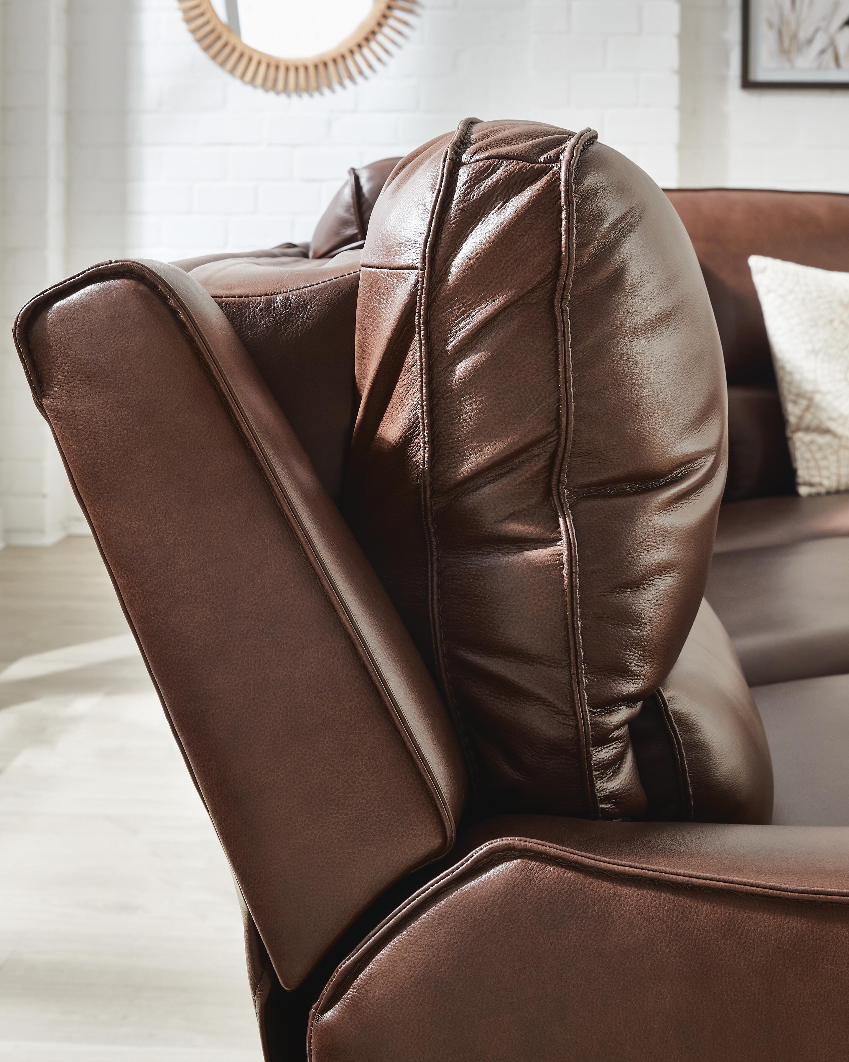 DeepWakes Power Reclining Sectional with Chaise - Ideal Furniture (Fresno,CA) 