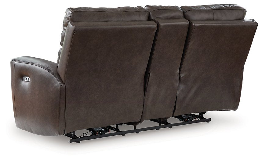 Crossplex Power Reclining Loveseat with Console