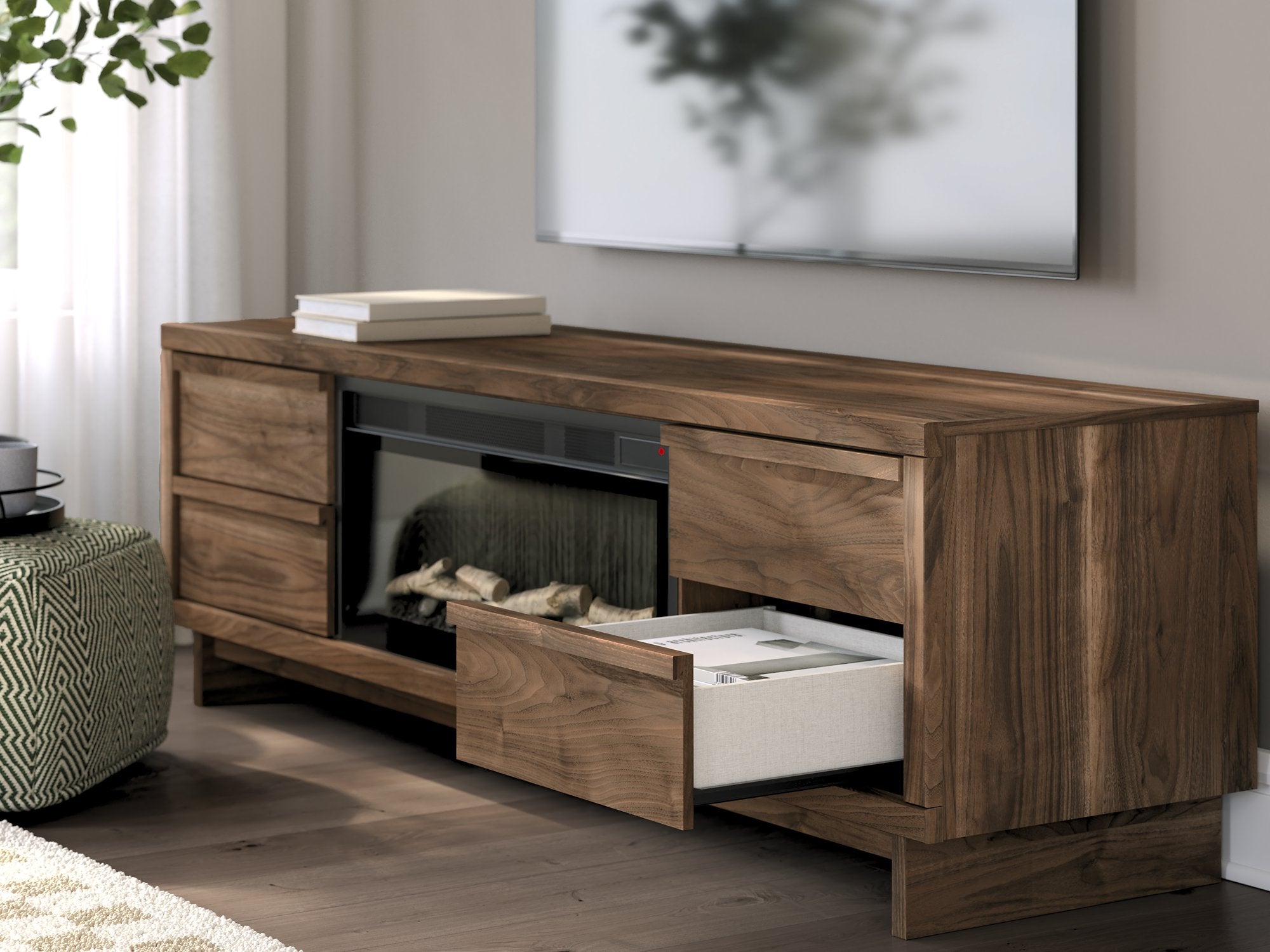 Zadilyn 72" TV Stand with Electric Fireplace - Ideal Furniture (Fresno,CA) 