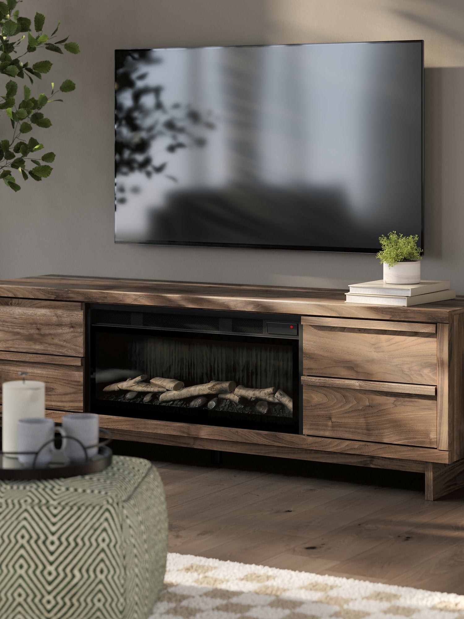 Zadilyn 72" TV Stand with Electric Fireplace - Ideal Furniture (Fresno,CA) 