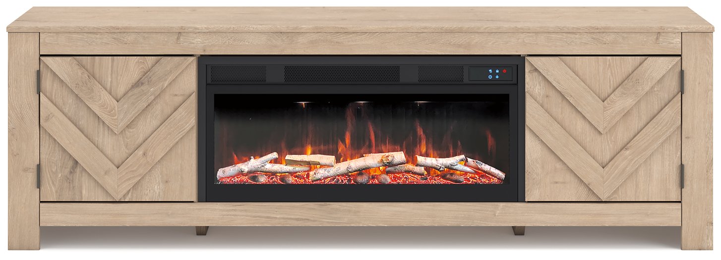Cayboni 71" TV Stand with Electric Fireplace - Ideal Furniture (Fresno,CA) 