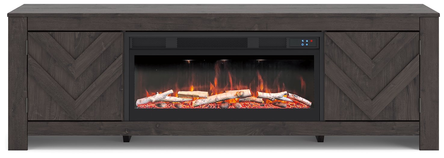 Cayboni 71" TV Stand with Electric Fireplace - Ideal Furniture (Fresno,CA) 