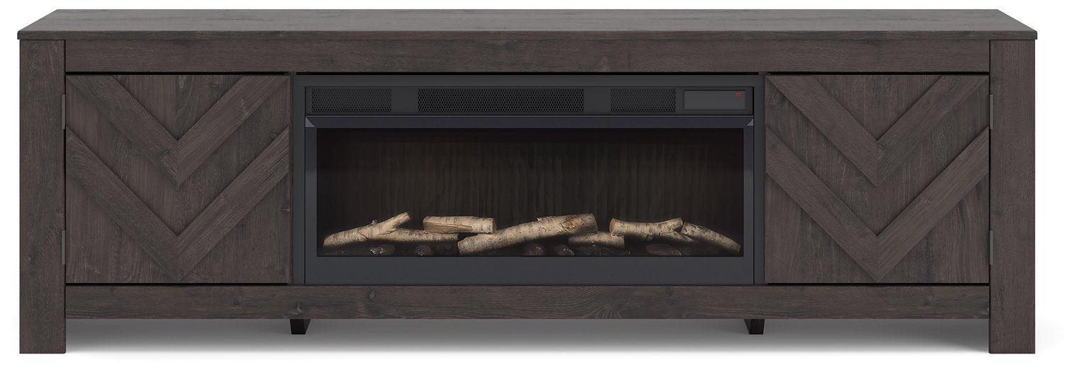 Cayboni 71" TV Stand with Electric Fireplace - Ideal Furniture (Fresno,CA) 