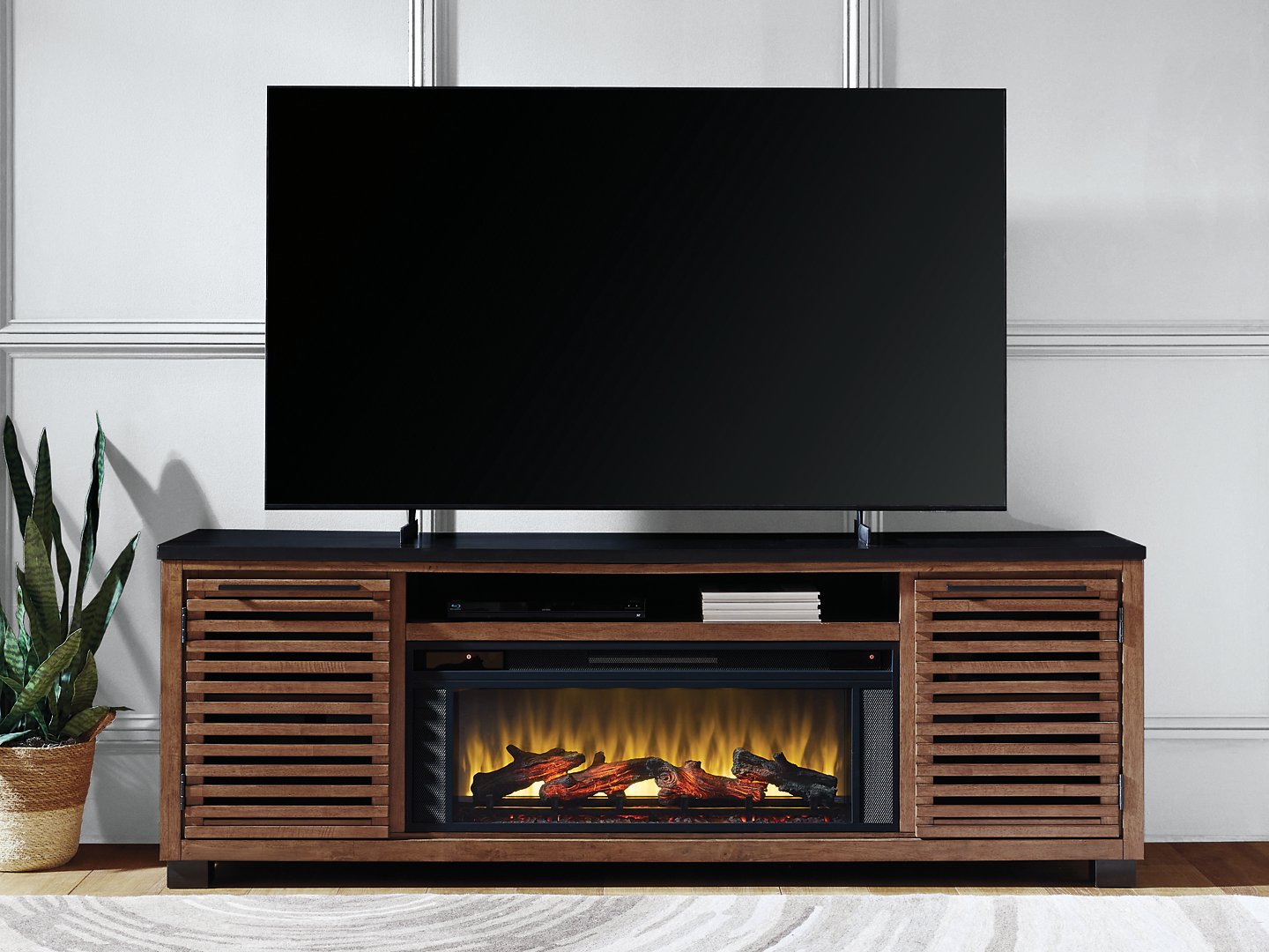 Kallari 84" TV Stand with Electric Fireplace - Ideal Furniture (Fresno,CA) 