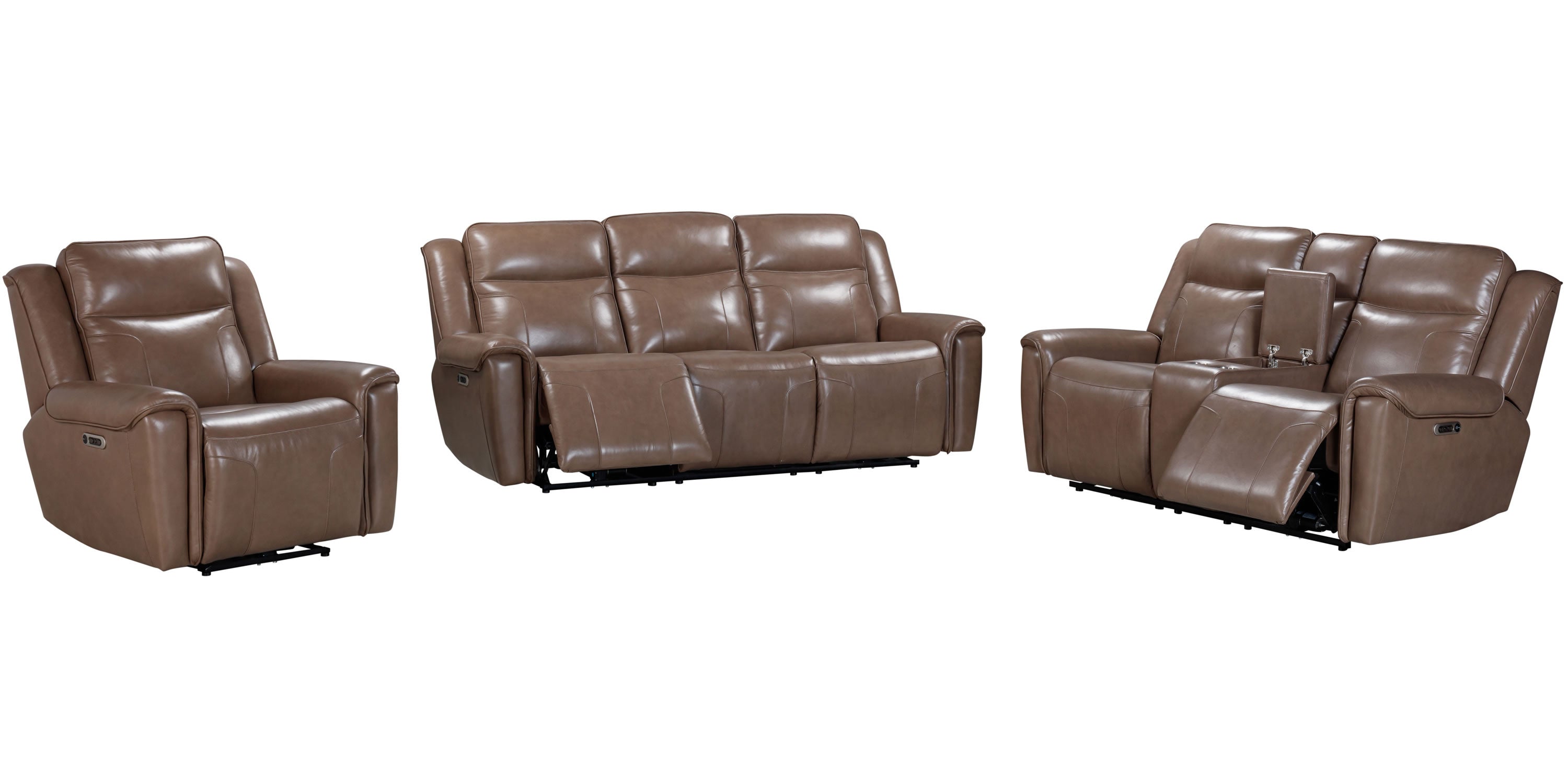 Parker Living Atlantis - Smooth Latte Power Reclining Zero Gravity Sofa, Loveseat and Recliner