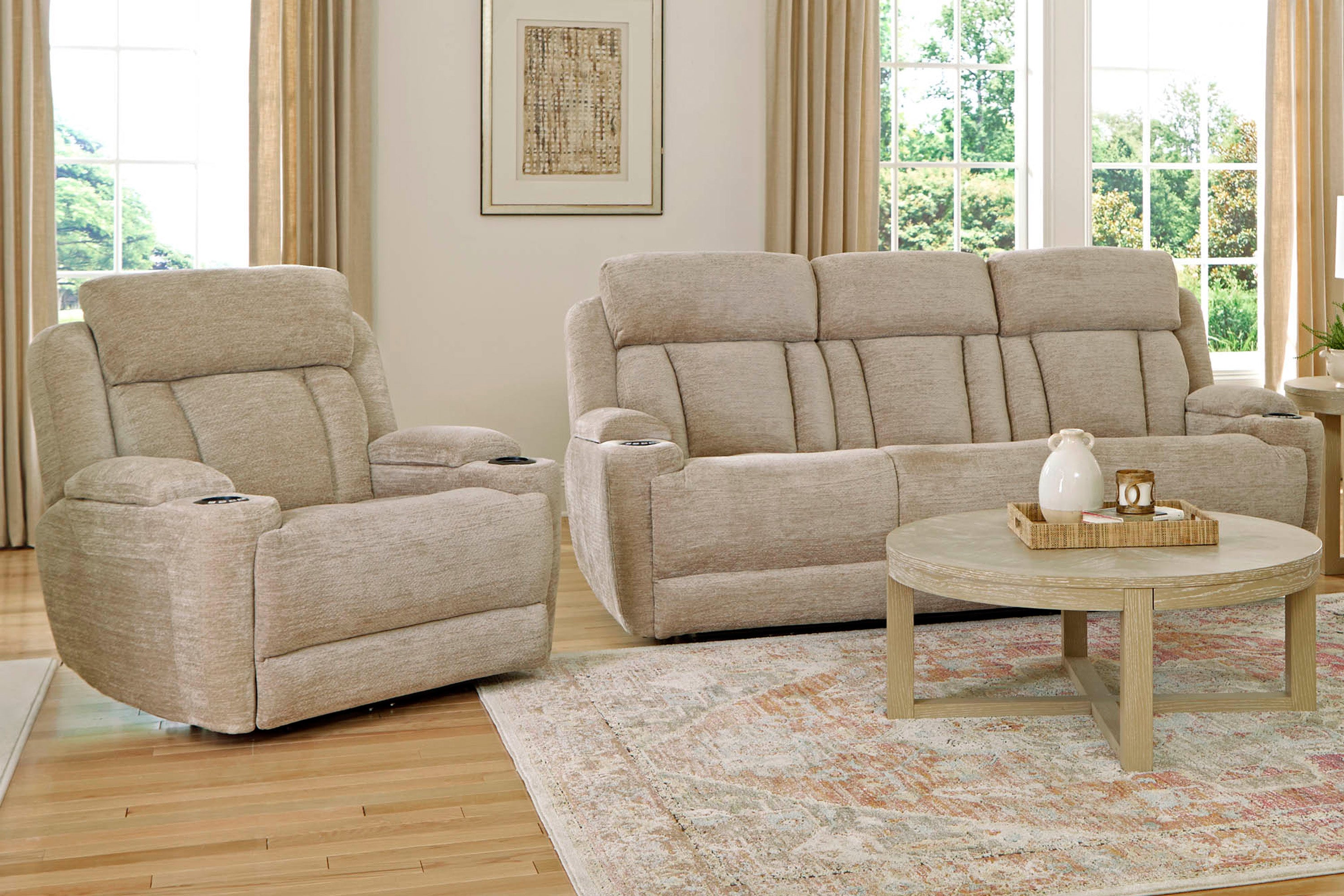 Parker Living Dalton - Lucky Fawn Power Reclining Sofa and Recliner