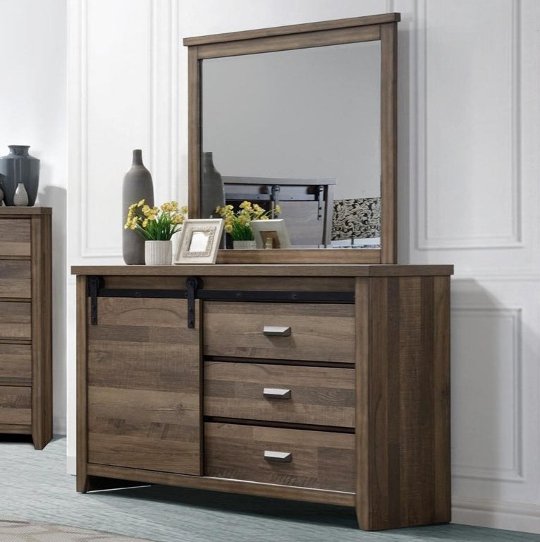 Crown Mark Furniture Calhoun Dresser in Brown - Ideal Furniture (Fresno,CA) 