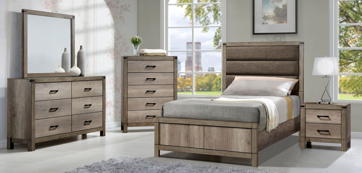 Crown Mark Furniture Matteo Full Bed in Melamine - Ideal Furniture (Fresno,CA) 