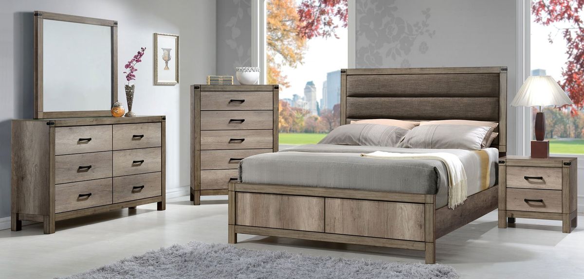 Crown Mark Furniture Matteo Queen Bed in Melamine - Ideal Furniture (Fresno,CA) 