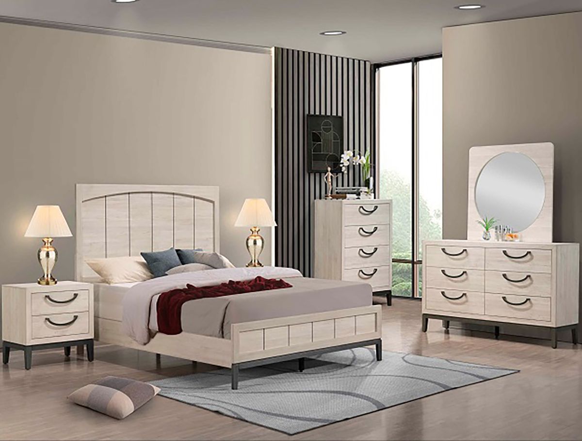 Crown Mark Furniture Veda 4 Drawer Chest in Beige - Ideal Furniture (Fresno,CA) 