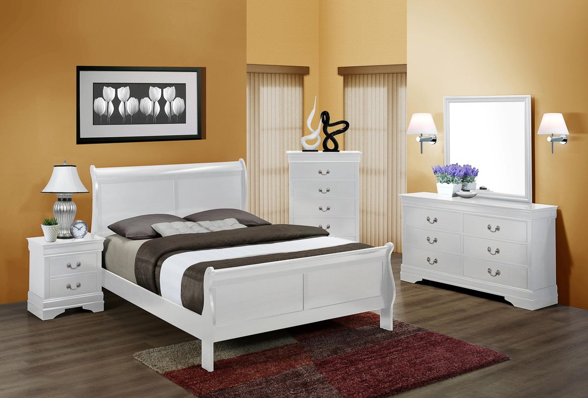 Crown Mark Louis Philip Mirror in White B3650-11 - Ideal Furniture (Fresno,CA) 