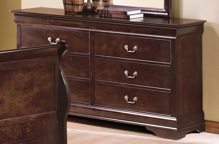Crown Mark Furniture Louis Philip Dresser in Dark Cherry - Ideal Furniture (Fresno,CA) 