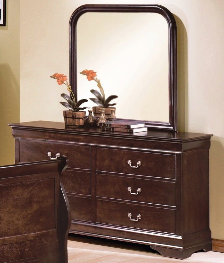 Crown Mark Furniture Louis Philip Dresser in Dark Cherry - Ideal Furniture (Fresno,CA) 
