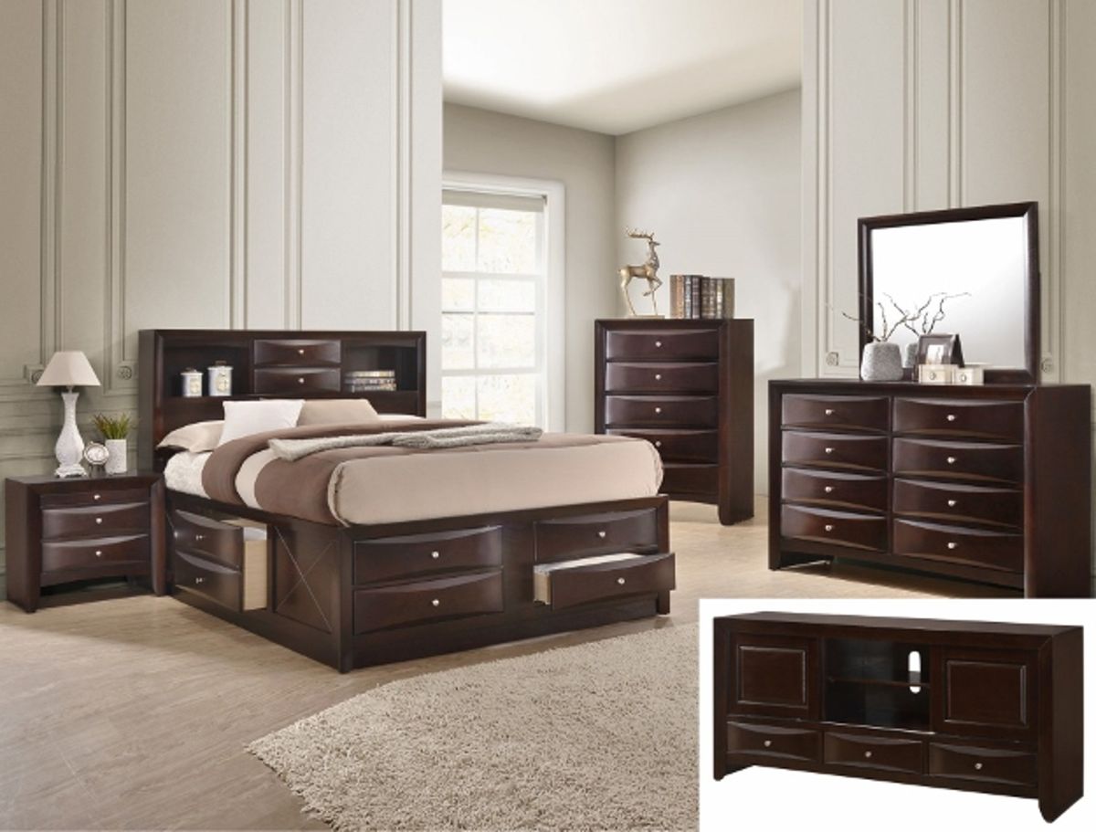 Crown Mark Emily Dresser in Dark Cherry - Ideal Furniture (Fresno,CA) 