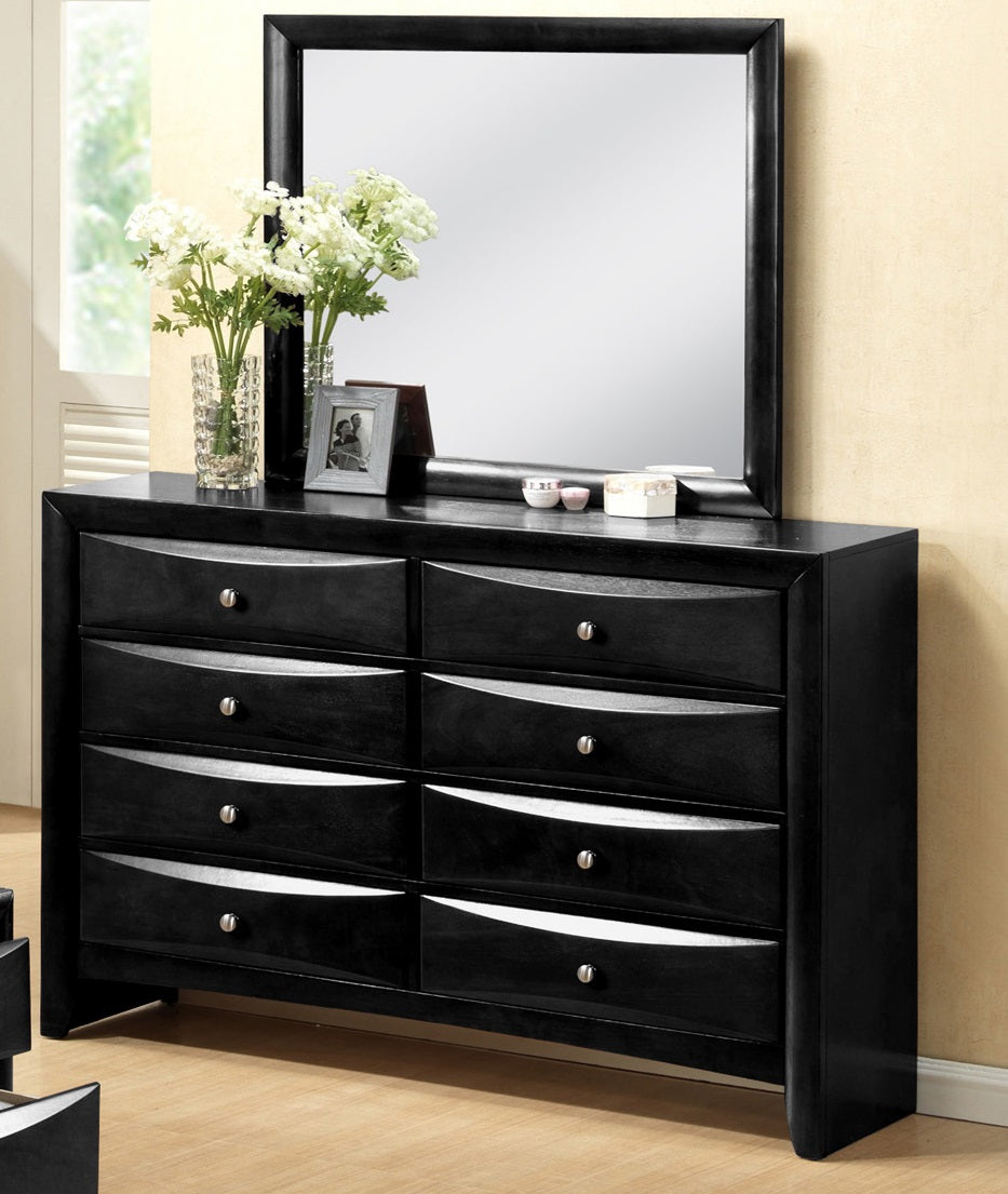 Crown Mark Furniture Emily Dresser Mirror in Black - Ideal Furniture (Fresno,CA) 