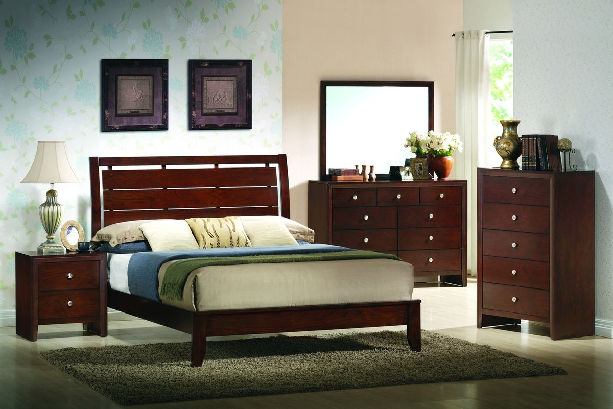 Crown Mark Furniture Evan Queen Bed in Warm Brown - Ideal Furniture (Fresno,CA) 