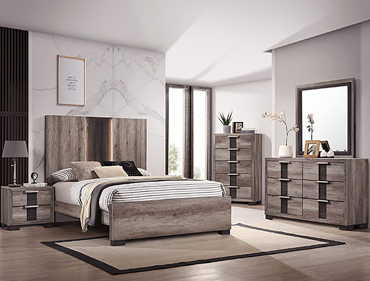 Crown Mark Furniture Rangley 5 Drawer Chest in Brown - Ideal Furniture (Fresno,CA) 