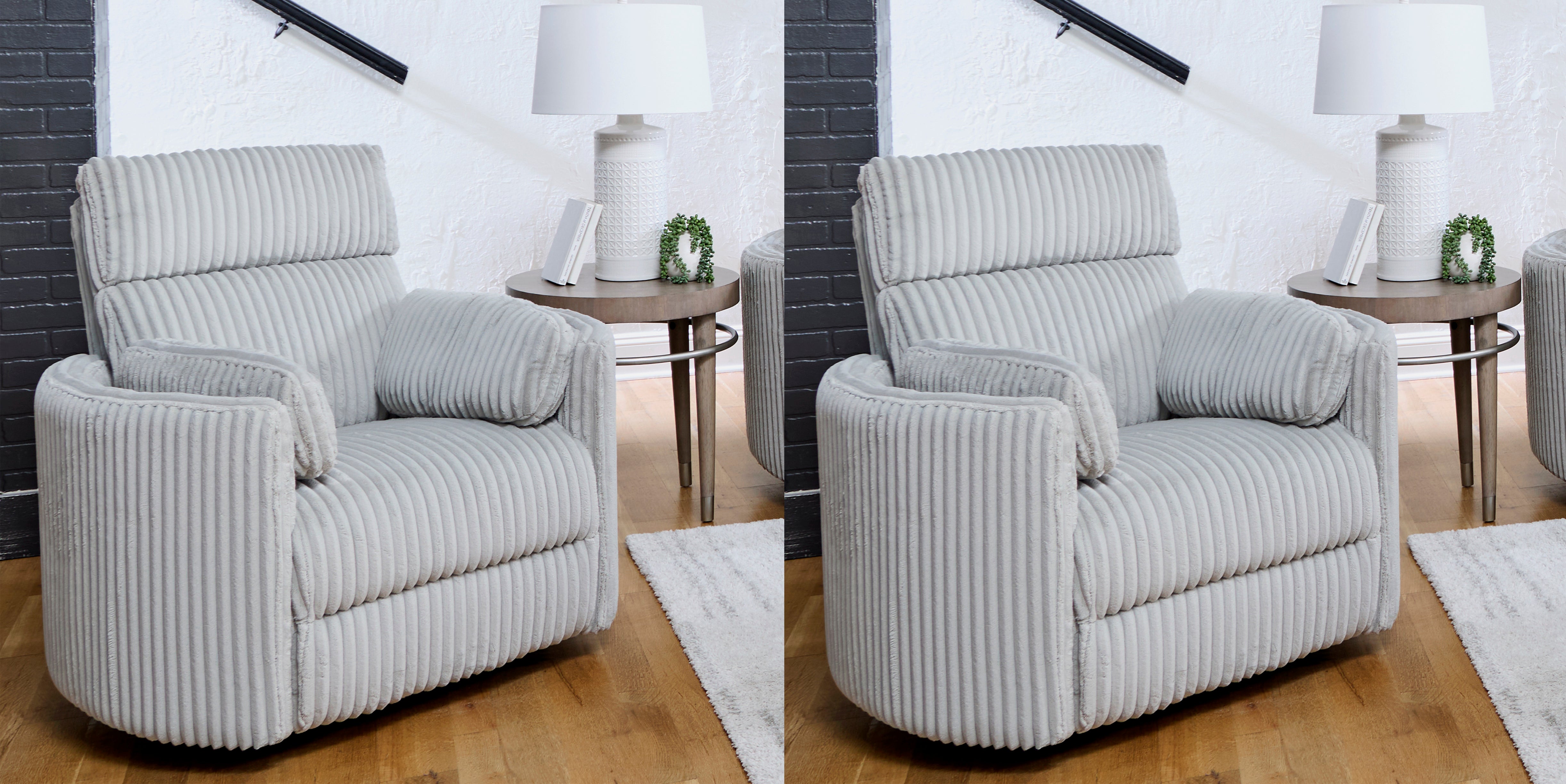 Parker Living Radius - Mega Grey Power Swivel Glider Recliner Two Pack