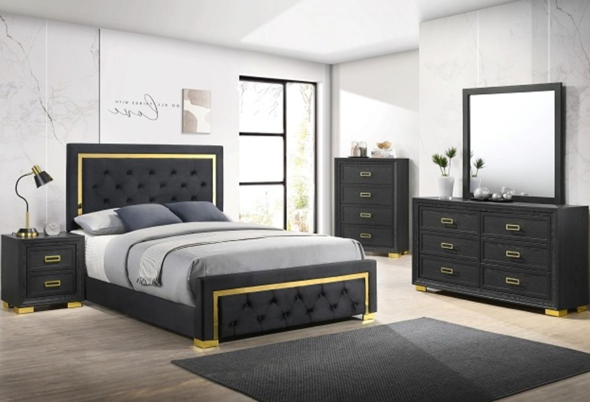 Crown Mark Furniture Pepe Queen Upholstered Bed - Ideal Furniture (Fresno,CA) 