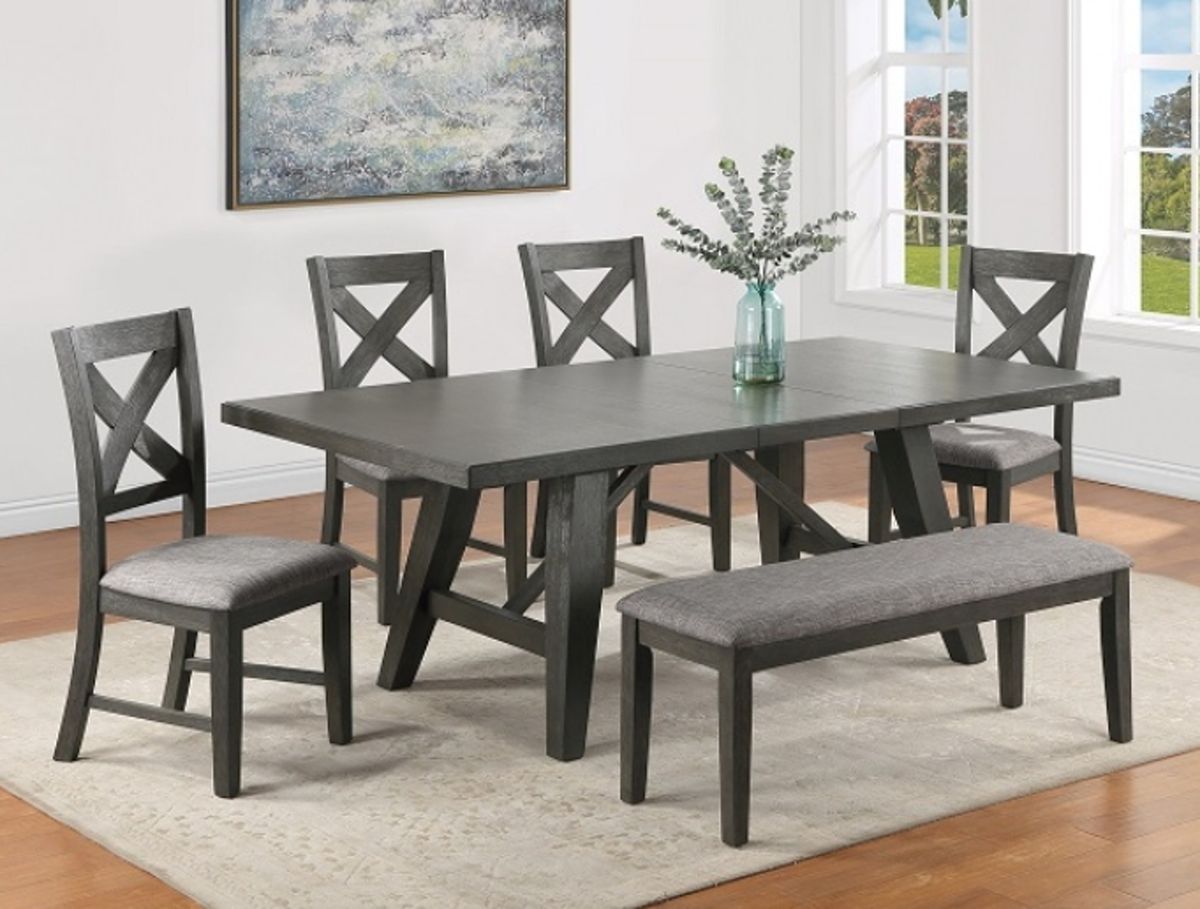Crown Mark Furniture Rufus Side Chair in Dark Gray (Set of 2) - Ideal Furniture (Fresno,CA) 