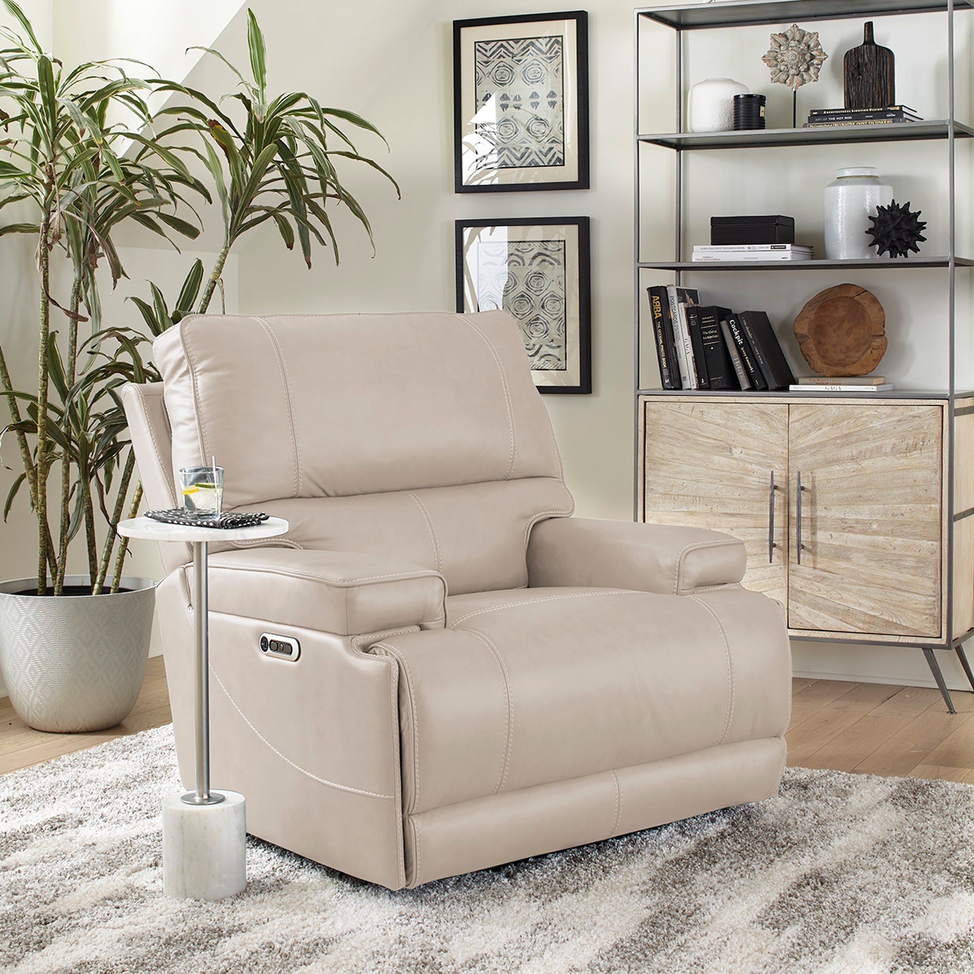 Parker Living Whitman - Verona Linen - Powered By Freemotion Power Reclining Sofa and Recliner