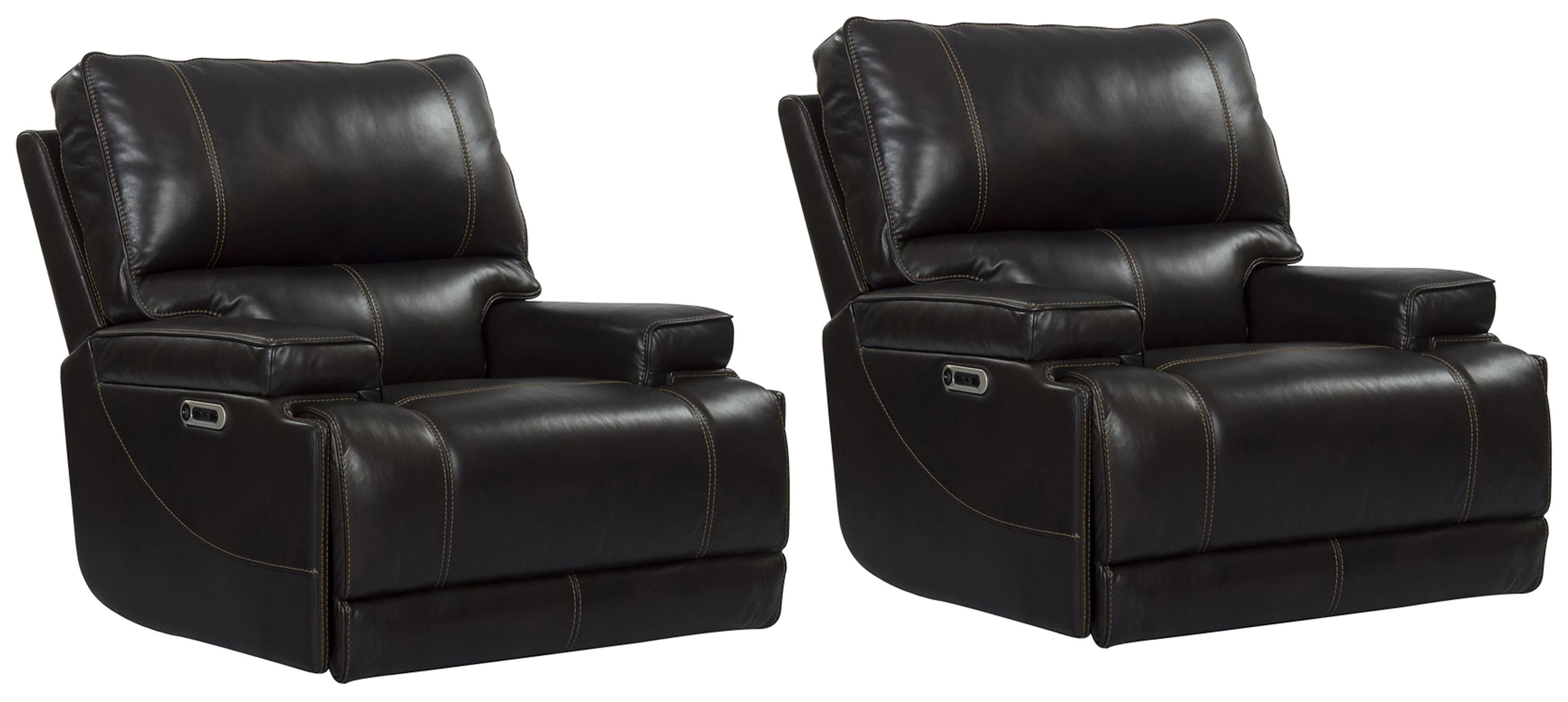 Parker Living Whitman - Verona Coffee - Powered By Freemotion Cordless Power Recliner Two Pack