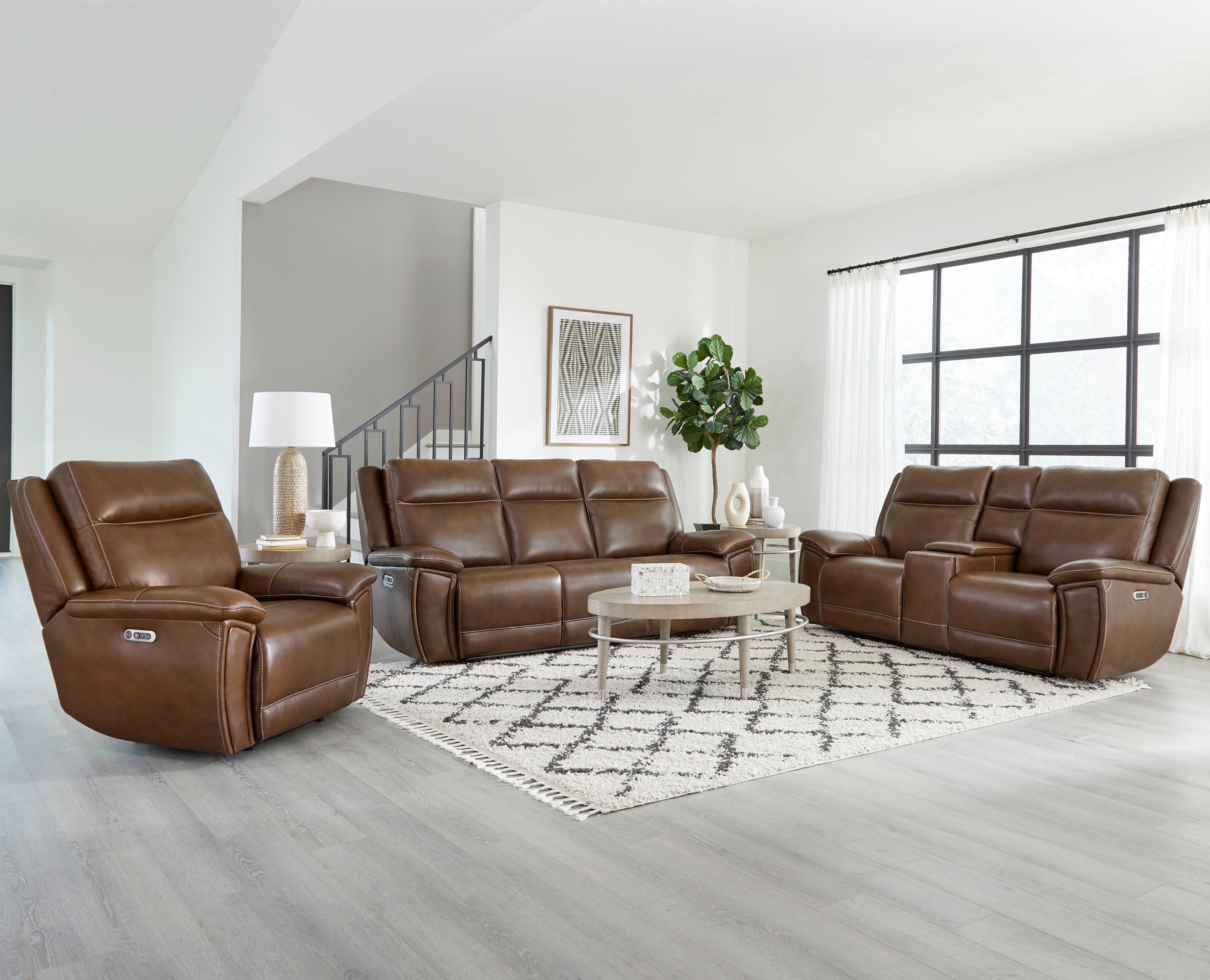 Parker Living Jameson - Hickory Power Reclining Zero Gravity Sofa Loveseat and Recliner