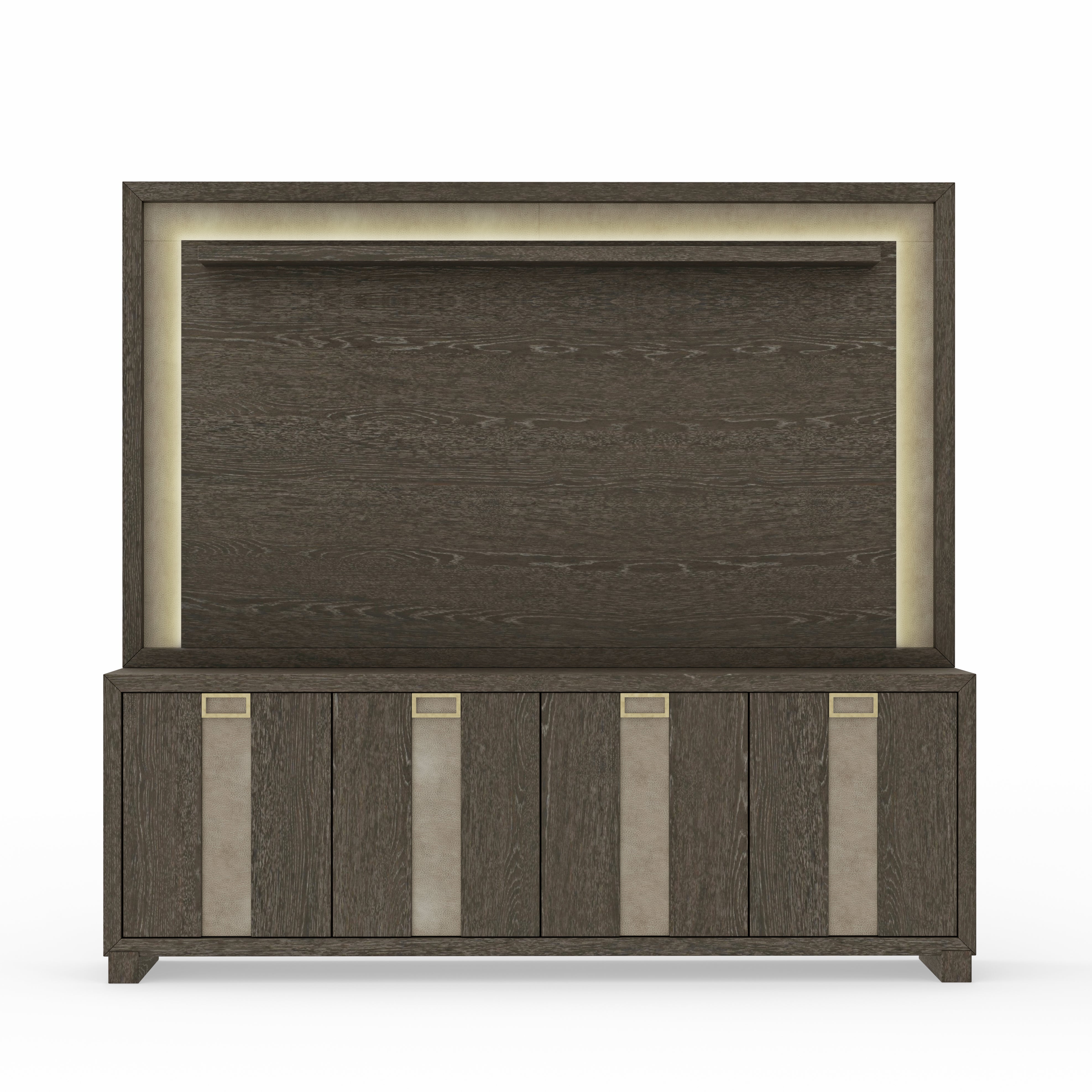 Parker House Ascent 90 in. TV Console with Hutch and Back Panel