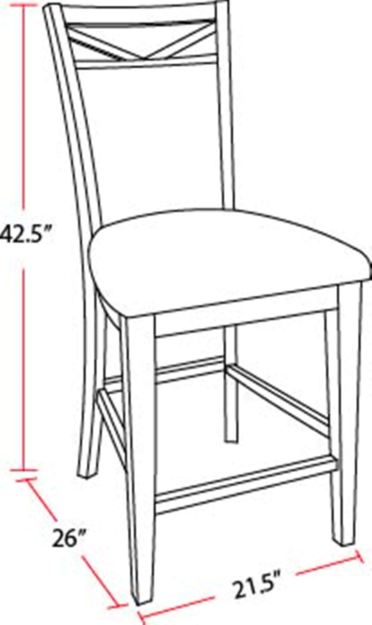 Parker House Americana Modern Dining Upholstered Counter Chair (2/CTN Sold in pairs)