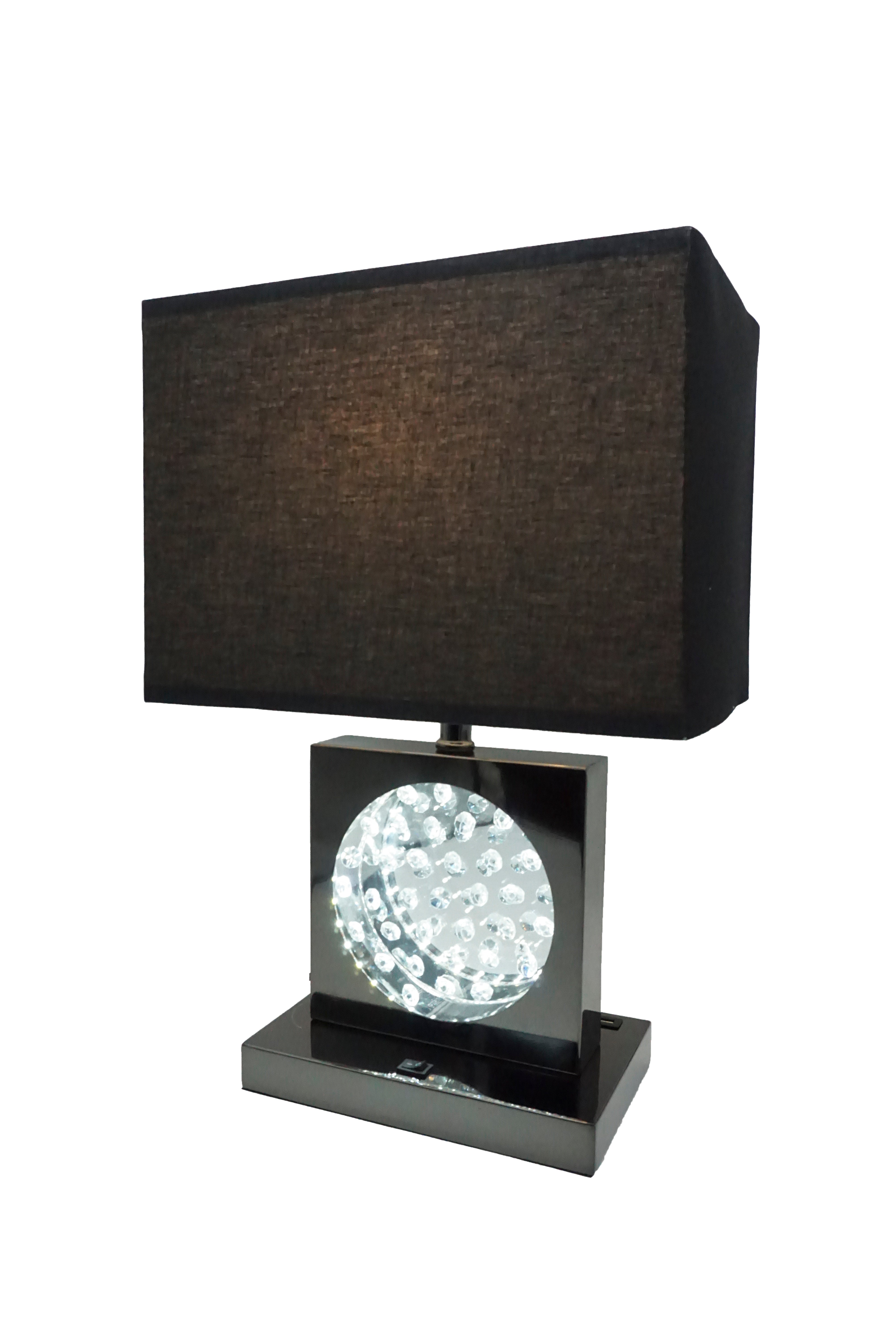 TABLE LAMP BLACK NICKEL-LED ACCENT - Ideal Furniture (Fresno,CA) 