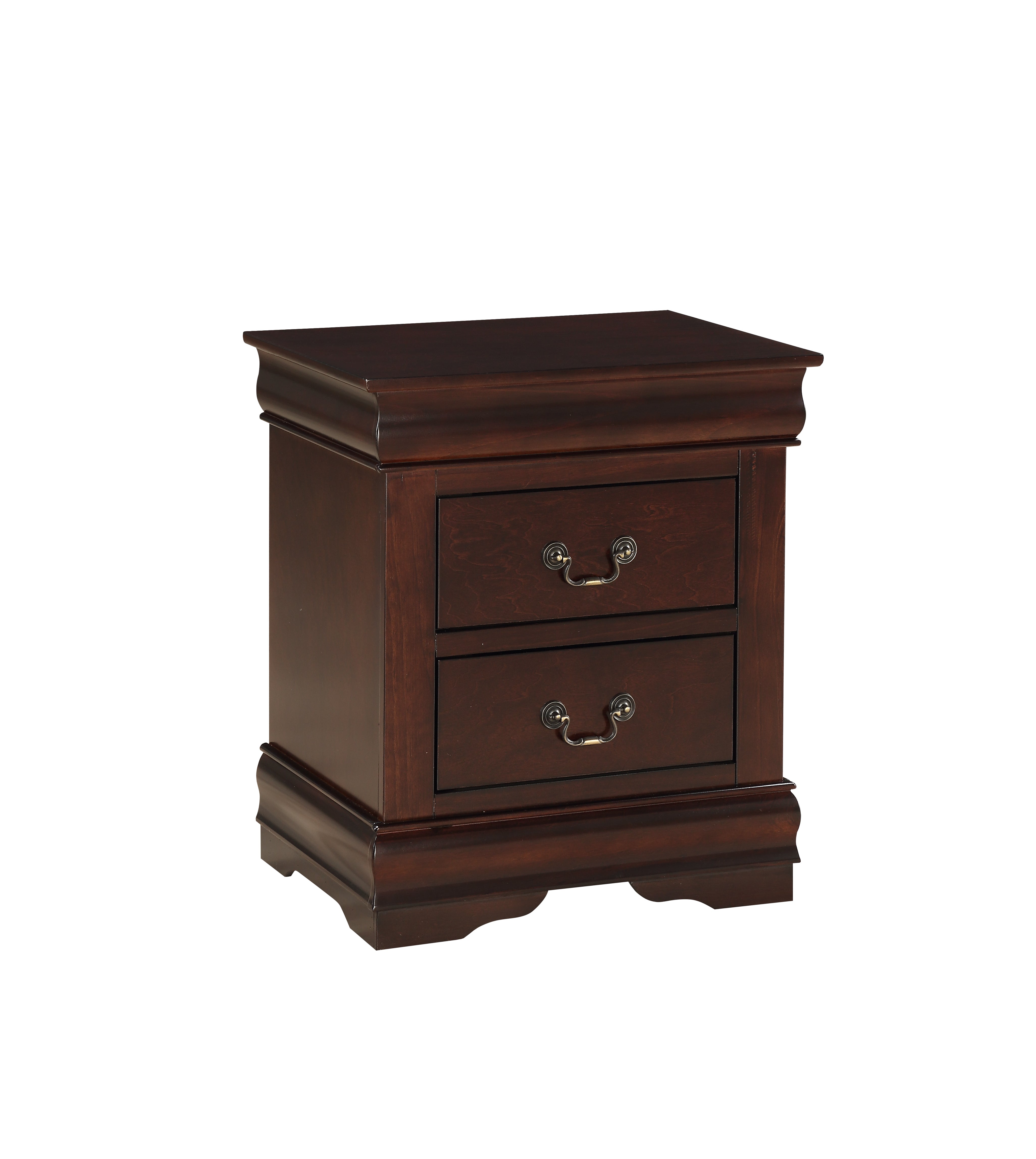 LOUIS PHILIP NIGHTSTAND CHERRY - Ideal Furniture (Fresno,CA) 