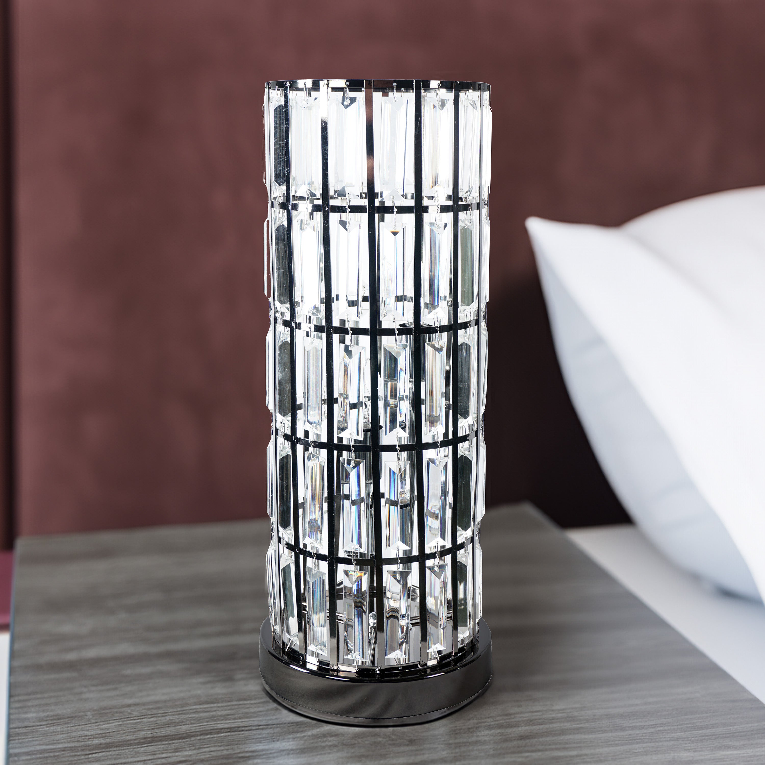 COLUMN TABLE LAMP BLACK NICKEL - Ideal Furniture (Fresno,CA) 