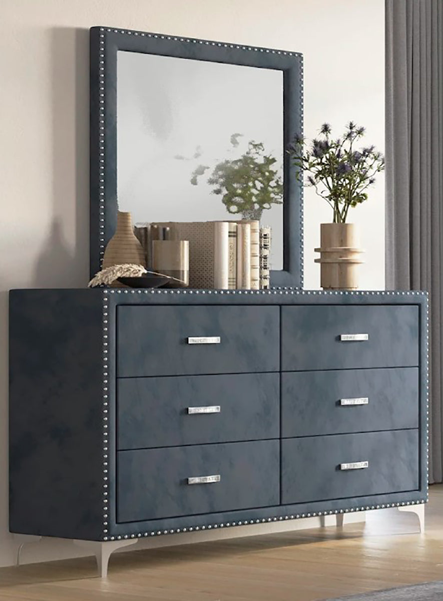 Crown Mark Furniture Lucinda Dresser Mirror in Gray - Ideal Furniture (Fresno,CA) 