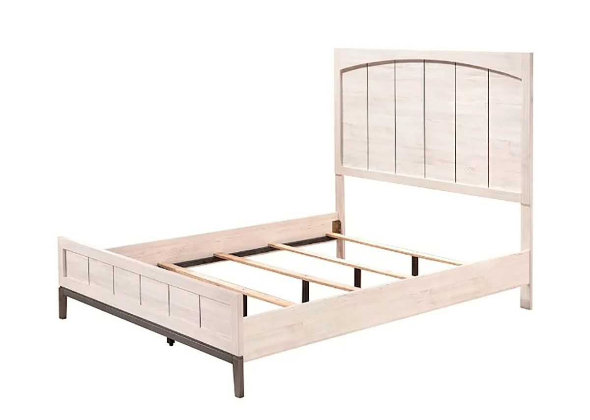 Crown Mark Furniture Veda Queen Panel Bed in Beige B3300-Q - Ideal Furniture (Fresno,CA) 