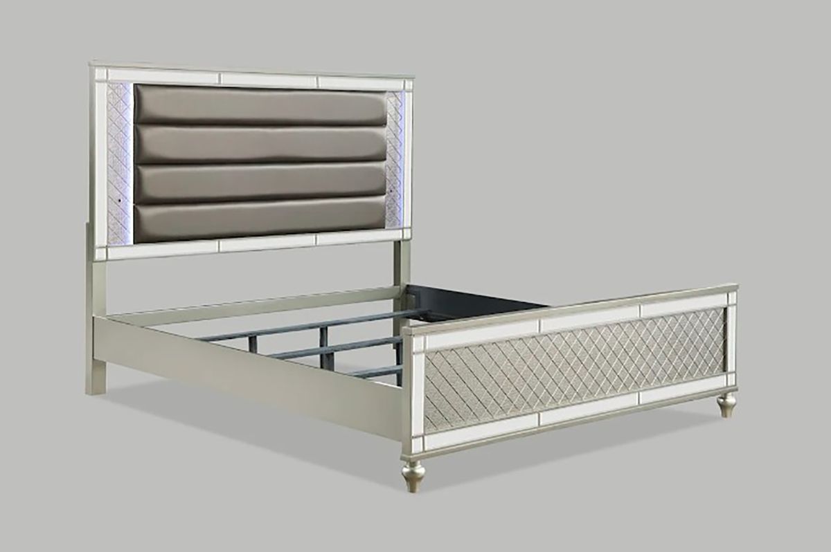 Crown Mark Furniture Cristian Queen Panel Bed in Beige B1680-Q - Ideal Furniture (Fresno,CA) 