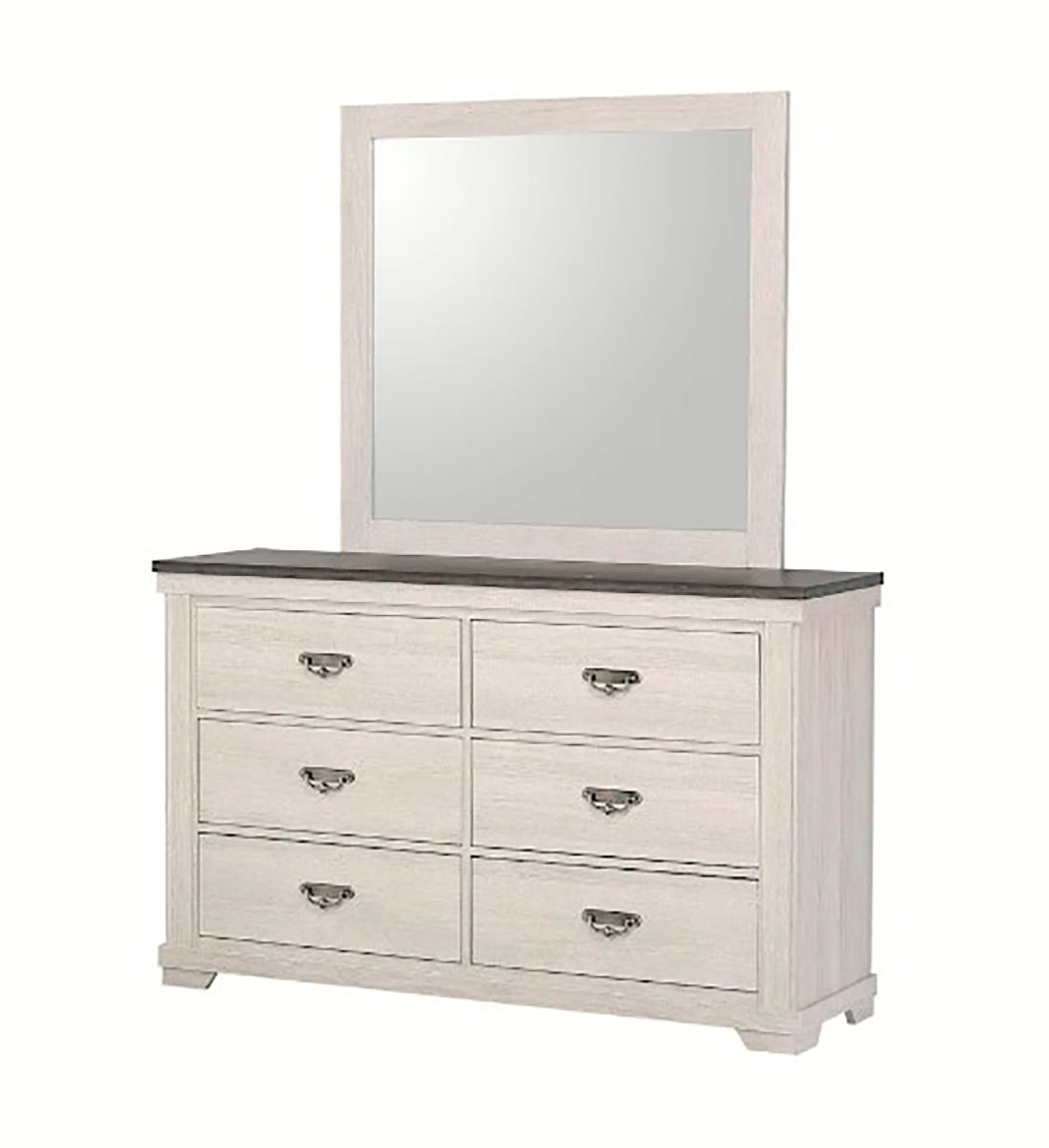 Crown Mark Furniture Leighton 6 Drawer Dresser in White - Ideal Furniture (Fresno,CA) 