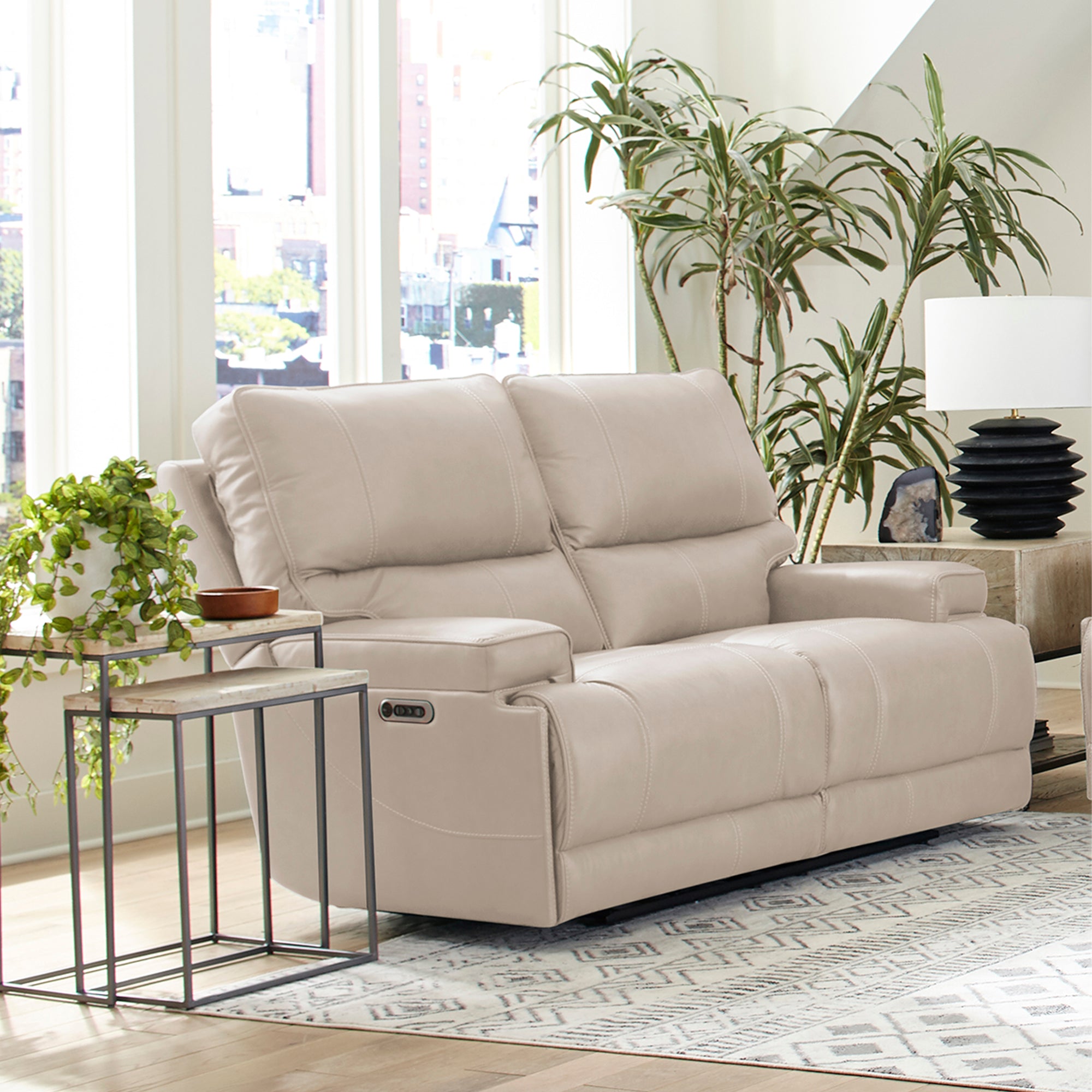 Parker Living Whitman - Verona Linen - Powered By Freemotion Power Reclining Sofa and Loveseat