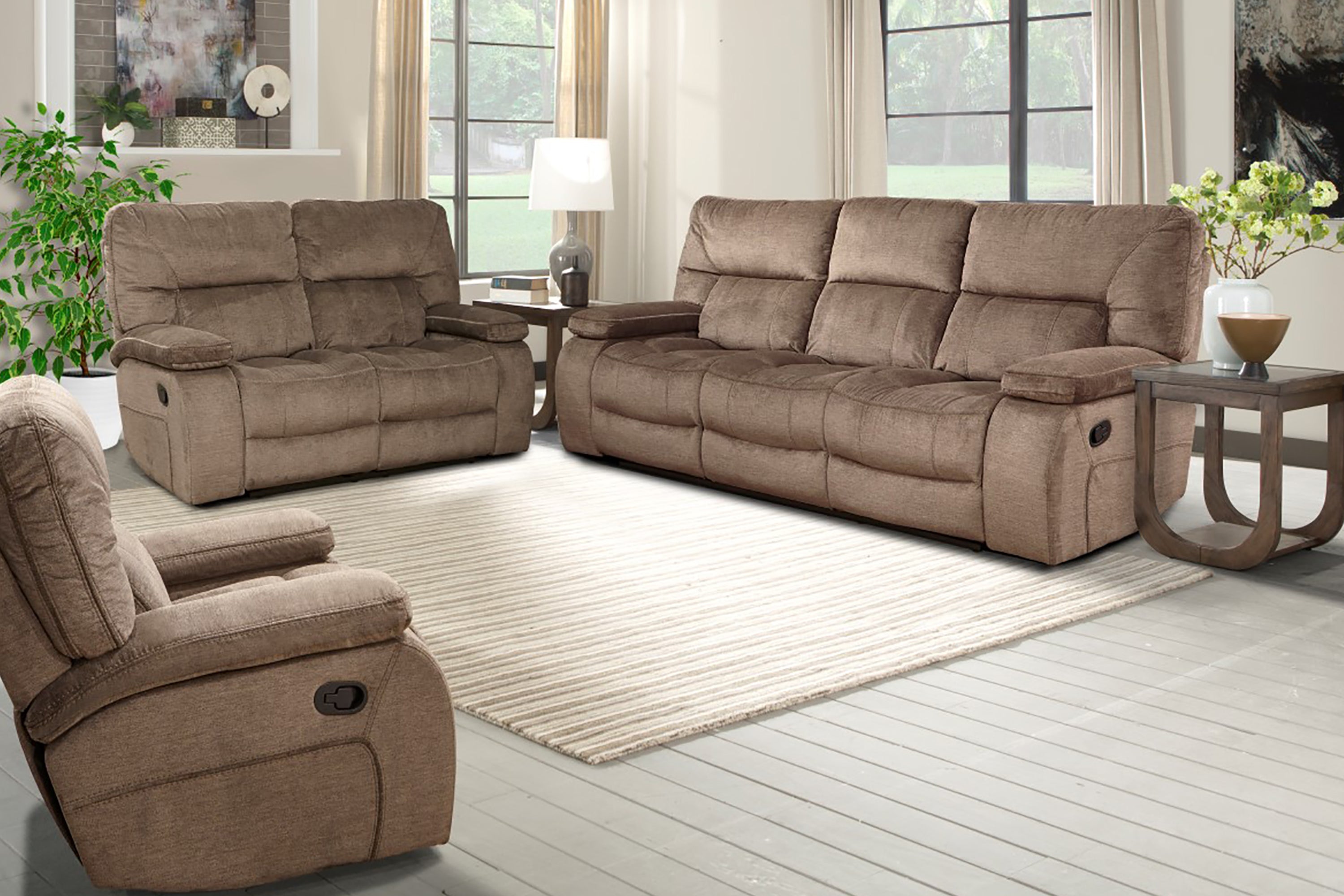 Parker Living Chapman - Kona Manual Reclining Sofa Loveseat and Recliner - MCHA-321-KON