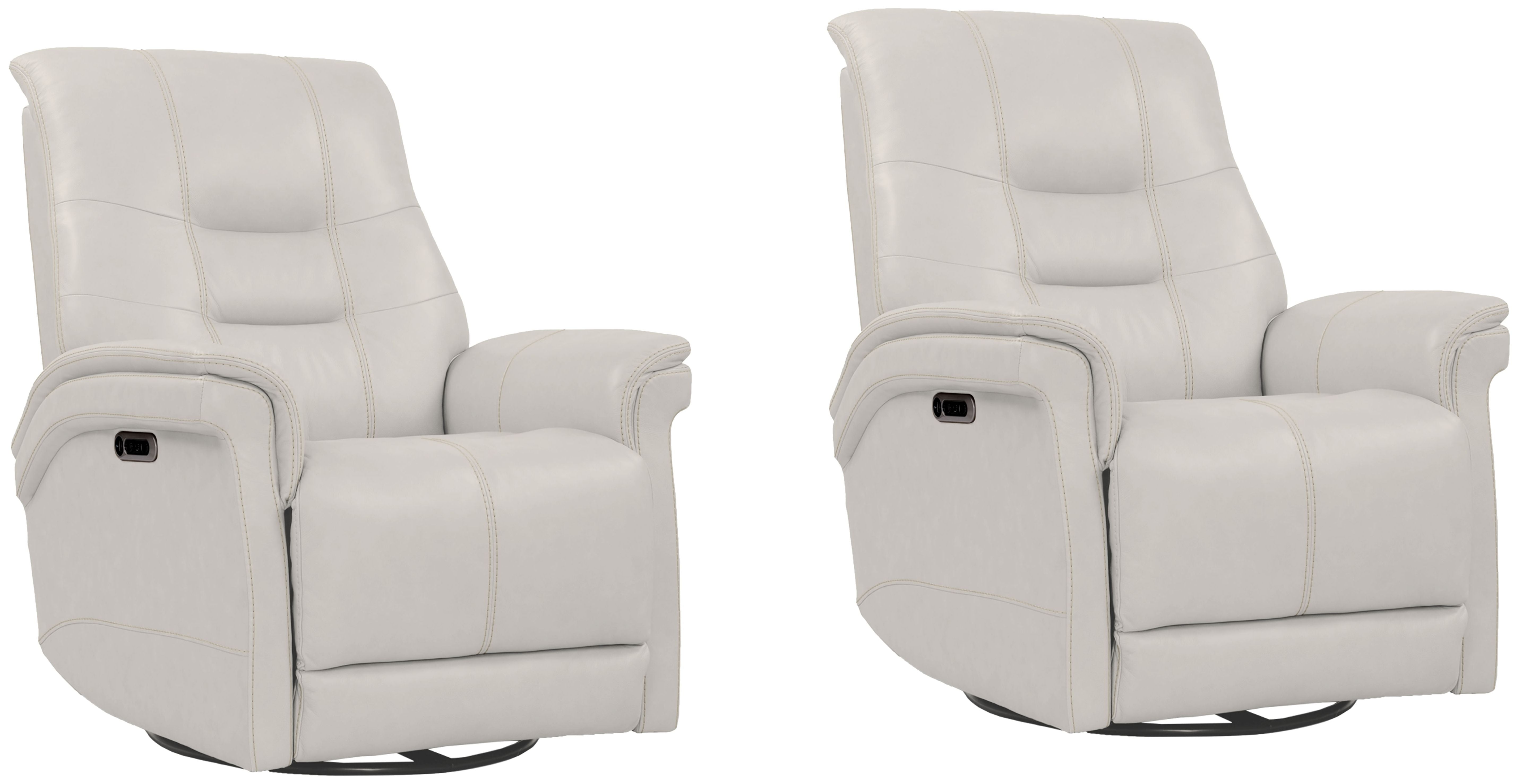 Parker Living Carnegie - Verona Ivory - Powered By Freemotion Cordless Power Swivel Glider Recliner Two Pack