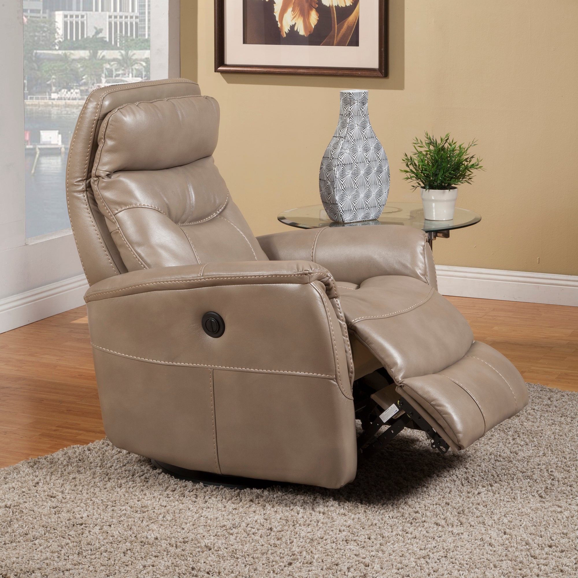 Parker Living Gemini - Linen Power Swivel Glider Recliner