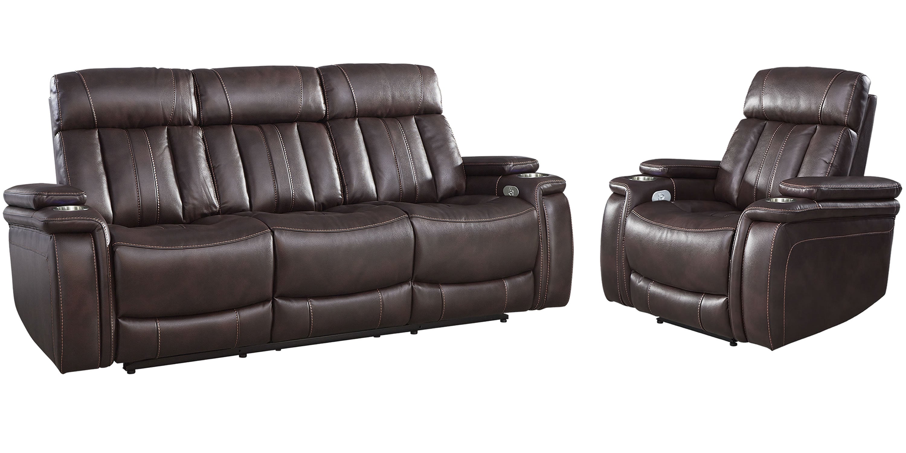 Parker Living Royce - Fantom Brown Power Reclining Sofa and Recliner