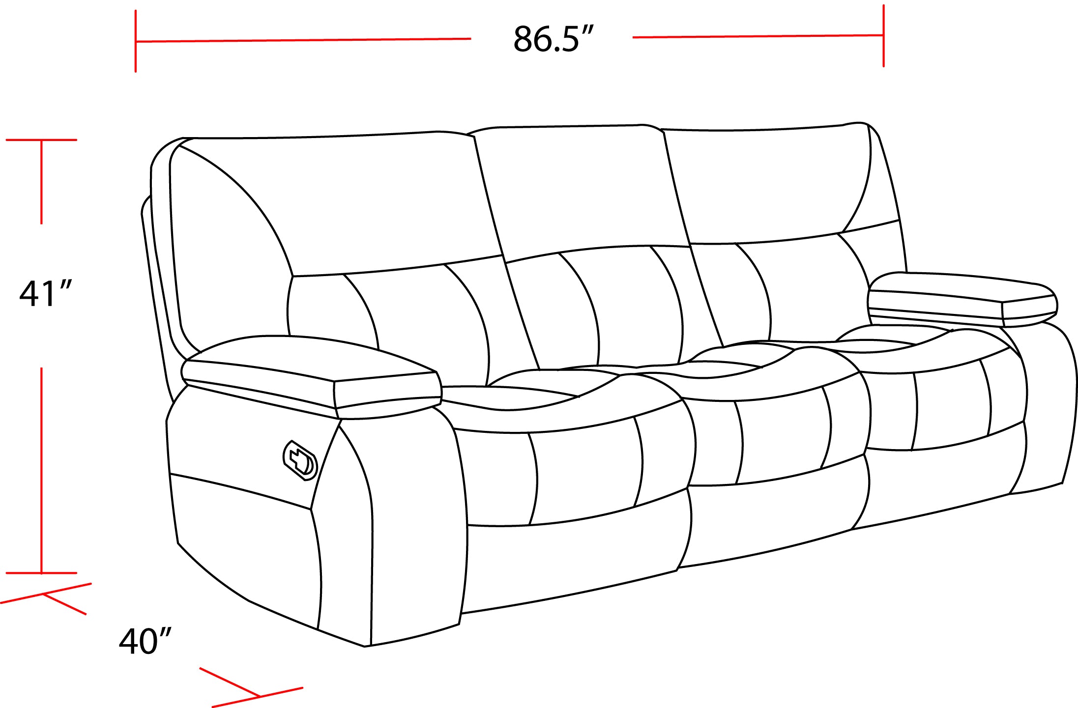 Parker Living Chapman - Kona Manual Reclining Sofa Loveseat and Recliner - MCHA-321-KON