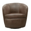 Parker Living Barolo - Vintage Brown 100% Italian Leather Swivel Club Chair