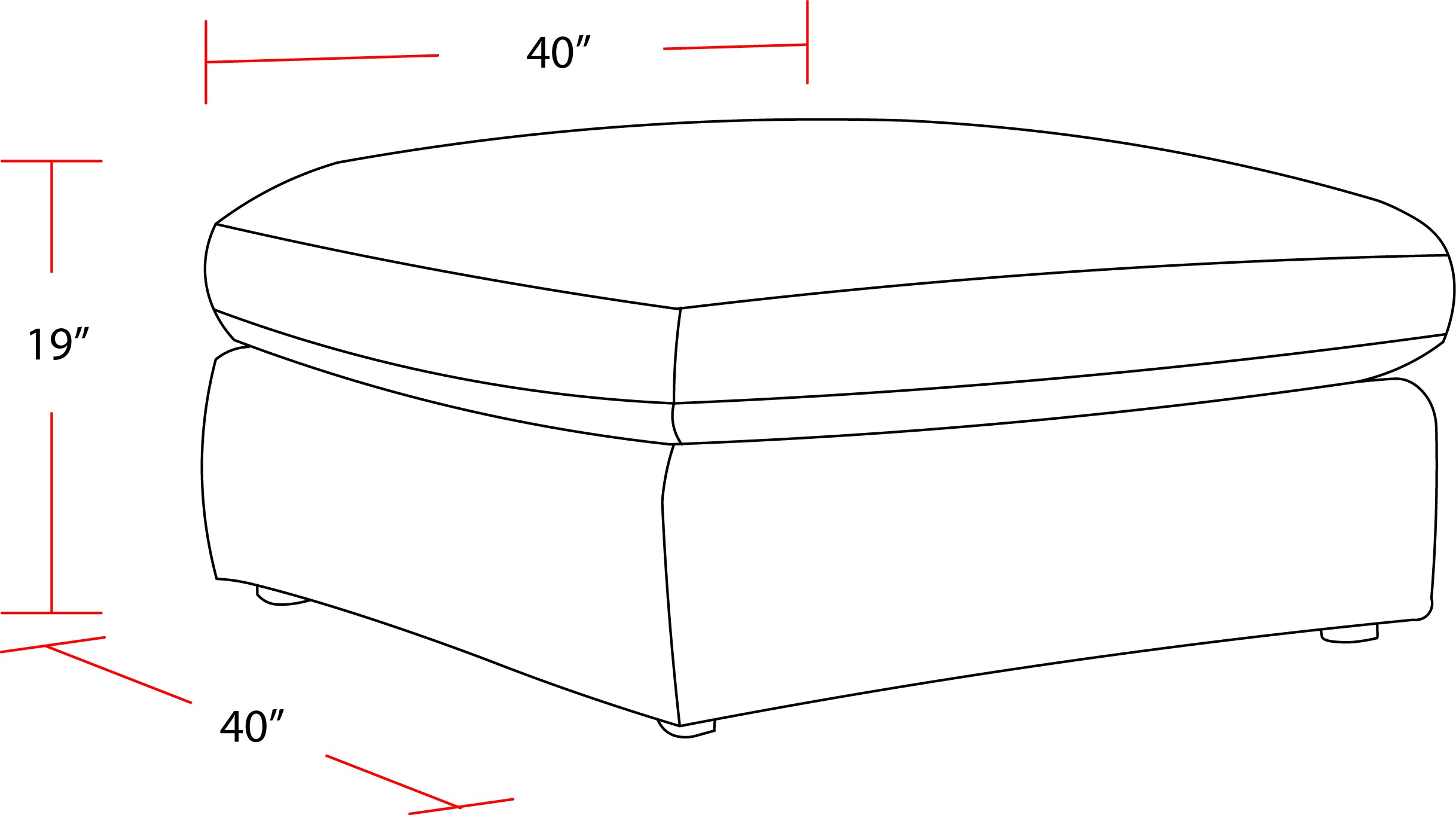 Parker Living Surrender- Burmese Nature Ottoman with Casters